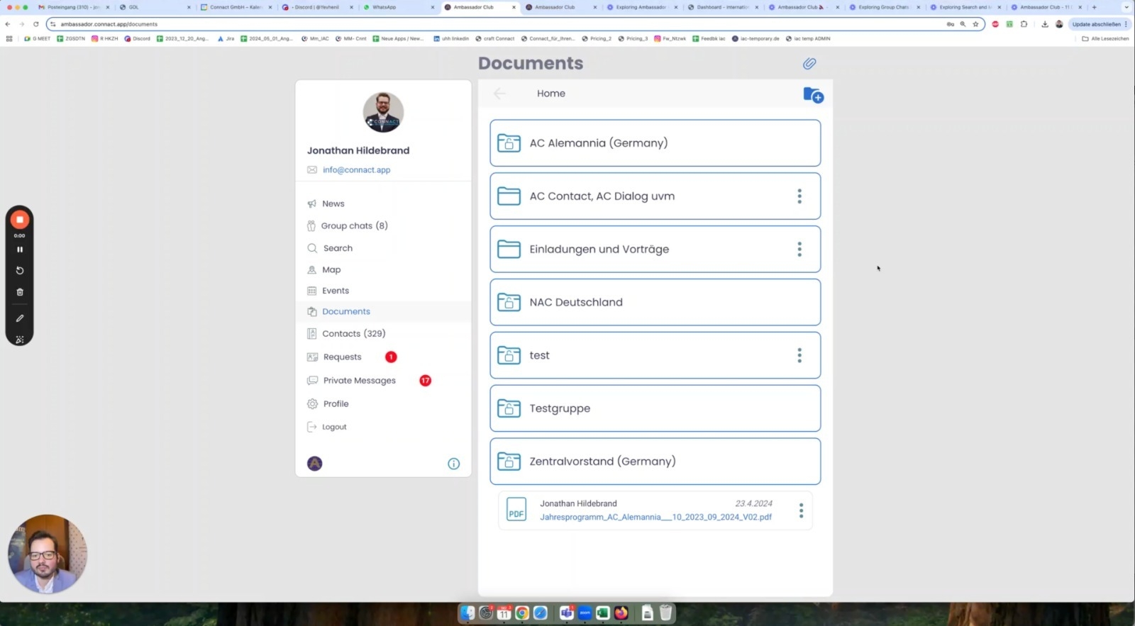 5) Ambassador App: Document Management